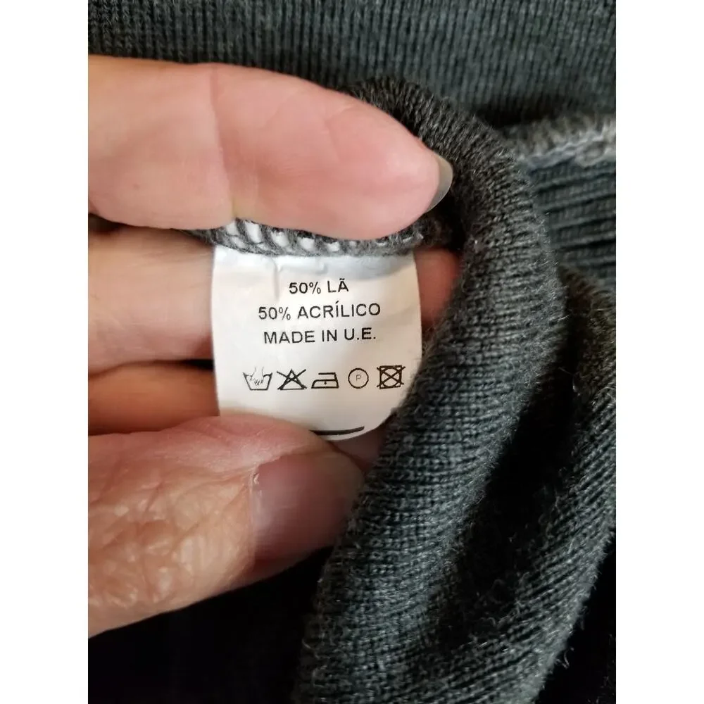 Paul & Shark Yachting Gray Wool Blend Crew Neck Sweater Preppy Men's Size Medium